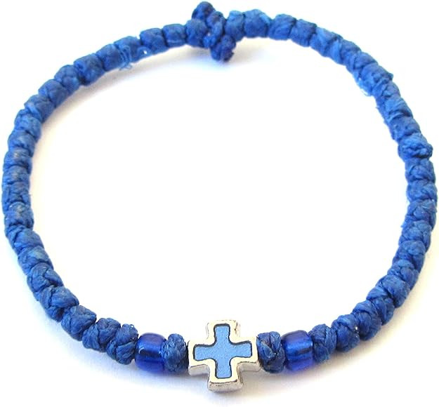 IconsGr Handgefertigtes christlich-orthodoxes Komboskoini Chotki Gebetsseil Armband blau | Amazon (DE)