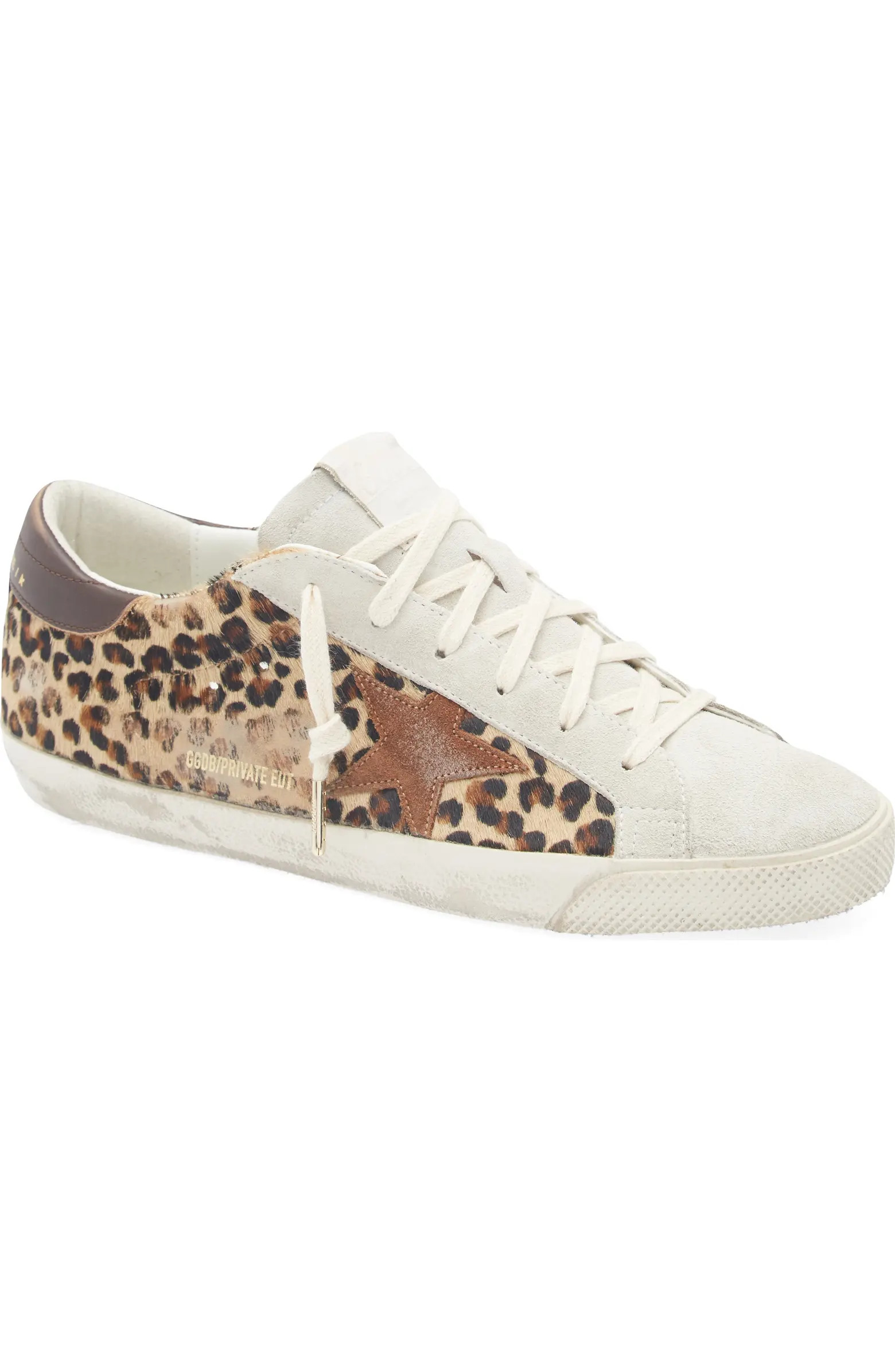 Super-Star Leopard Print Genuine Calf Hair Sneaker (Women) | Nordstrom