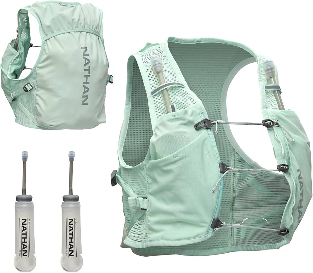 Nathan Women's Hydration Vest - Lightweight Mesh, Breathable, 2x14oz Flasks, 2L Bladder, Reflecti... | Amazon (US)