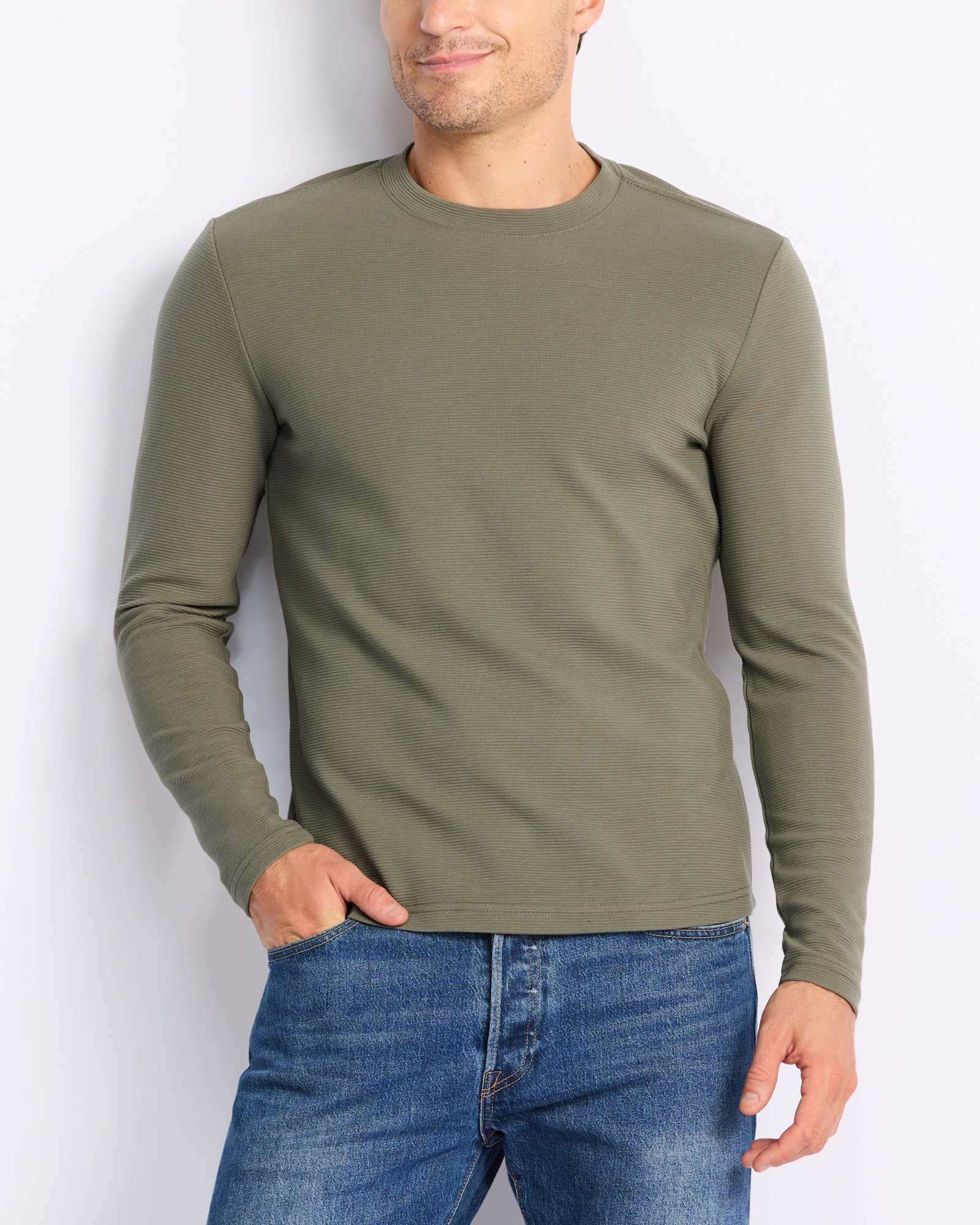 Long Sleeve Ottoman Texture Crewneck | Stitch Fix