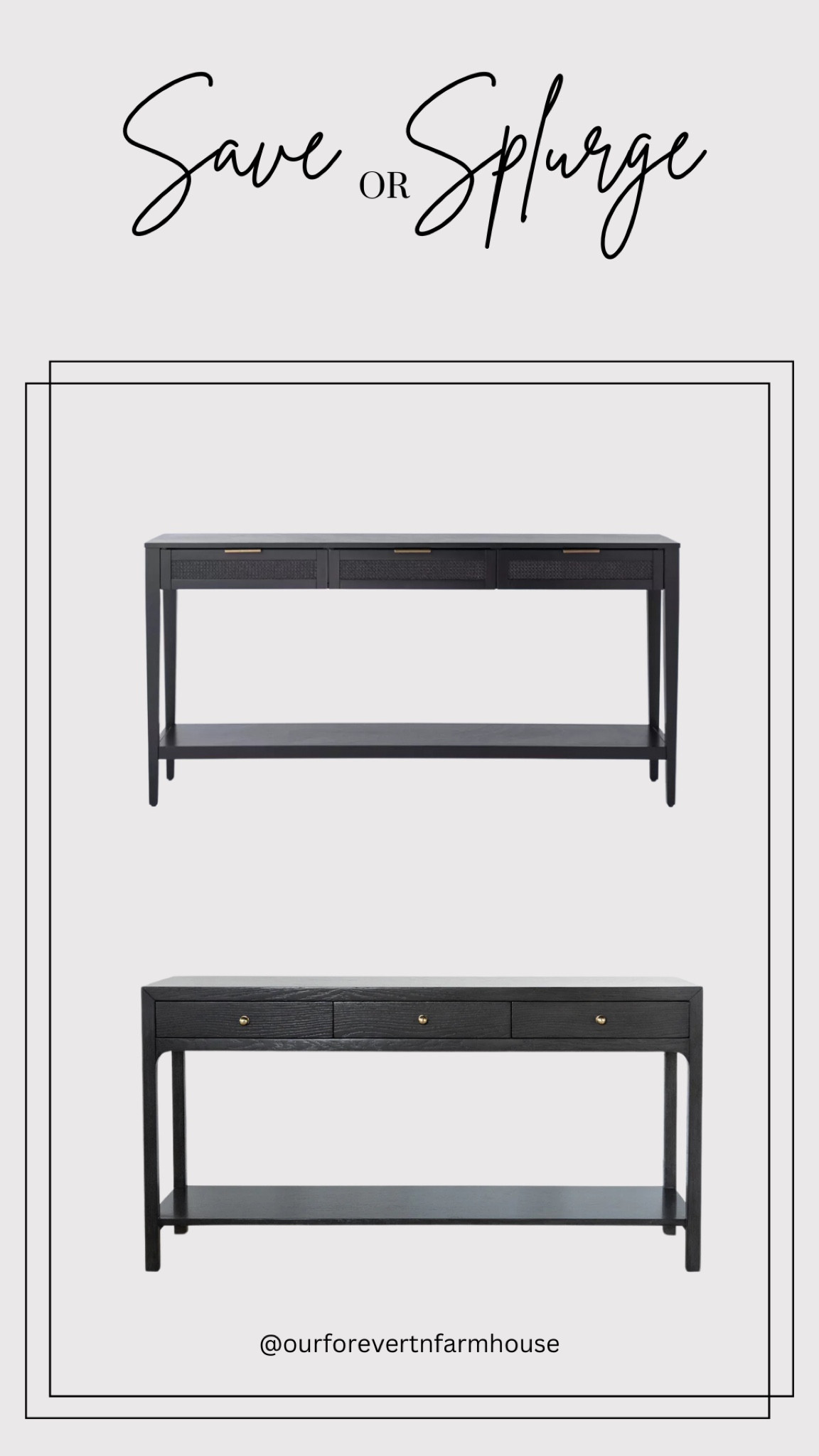 Save versus splurge on this console table. Which do you like better?

#LTKHome