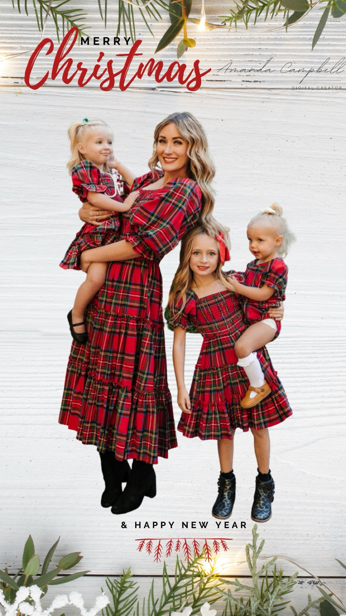 Matching family dresses for Christmas / holiday season - red tartan ❤️❤️