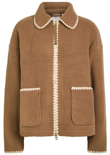 Ruiko whipstitch-trim fleece jacket | Harvey Nichols