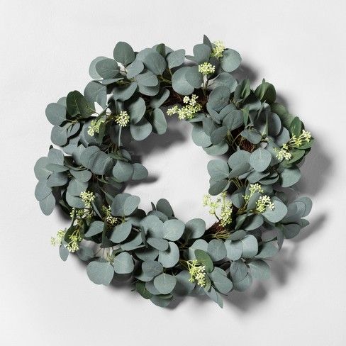 Eucalyptus with Seeds Faux Wreath - Hearth & Hand with Magnolia | Target