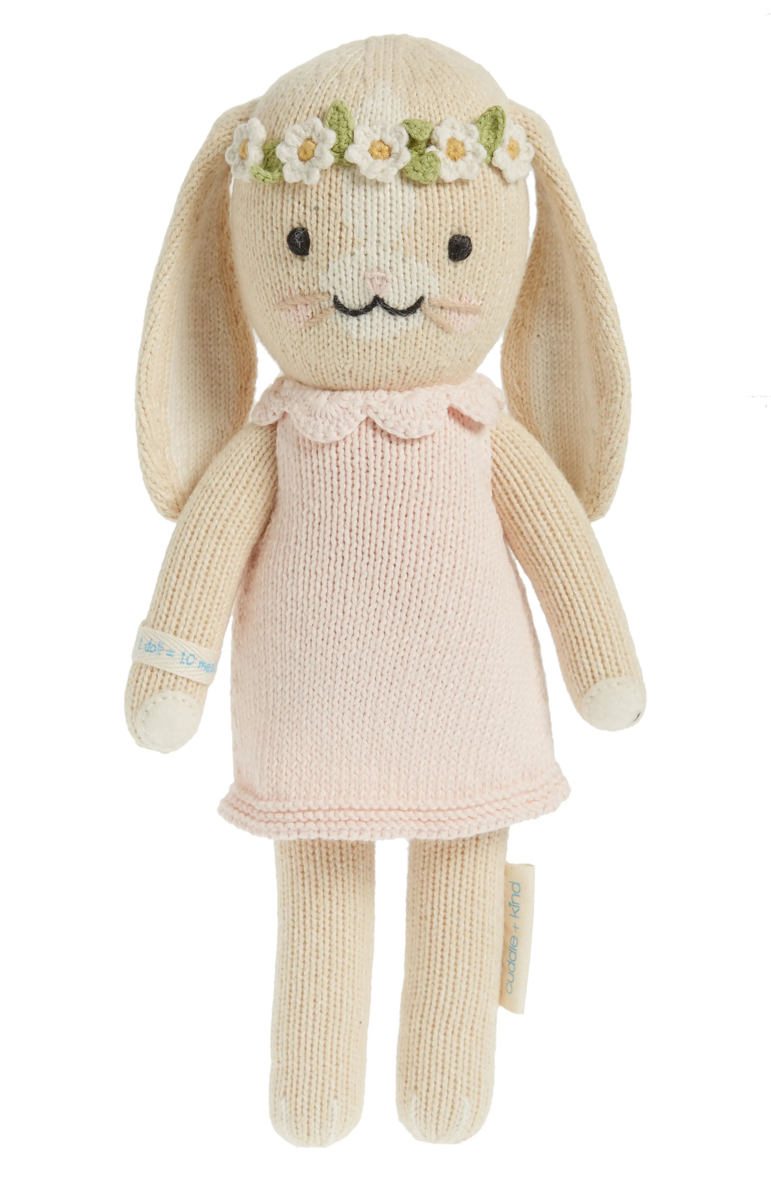 cuddle+kind cuddle + kind Mini Blush Hannah the Bunny Stuffed Animal in Pink at Nordstrom | Nordstrom