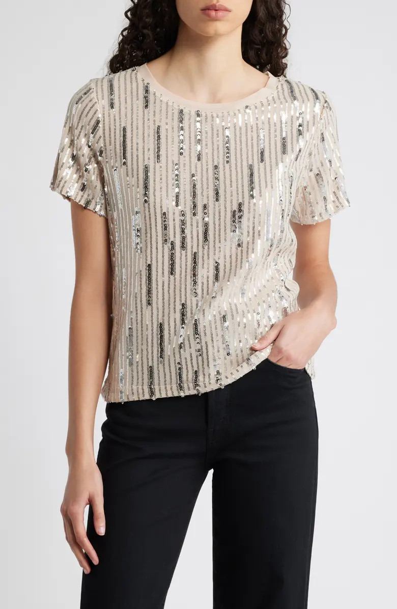 Sanctuary Sequin Perfect T-Shirt | Nordstrom | Nordstrom