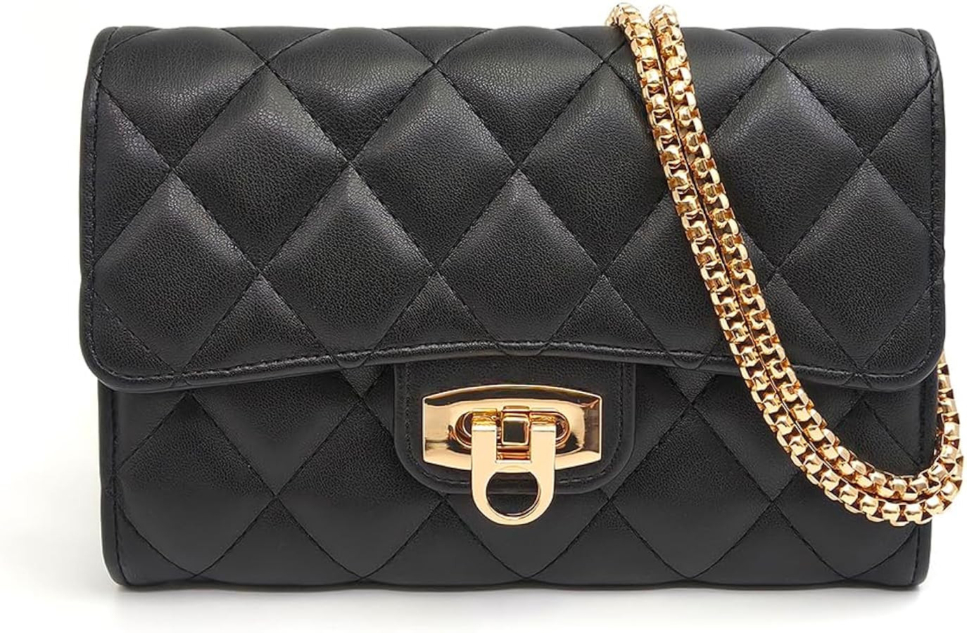 Small Black Clutch Purses for Women with Quilted Designs, Women's Trendy Quilted Crossbody Bags -... | Amazon (US)