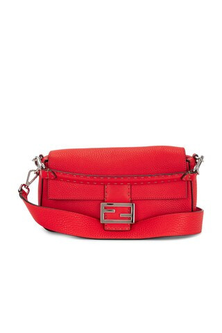 Fendi Selleria Baguette Shoulder Bag in Red | FWRD 