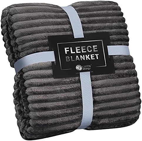 Twin Blanket for Couch - 60x80, Lightweight, Dark Grey - Soft, Plush, Fluffy, Warm, Cozy - Perfec... | Amazon (US)