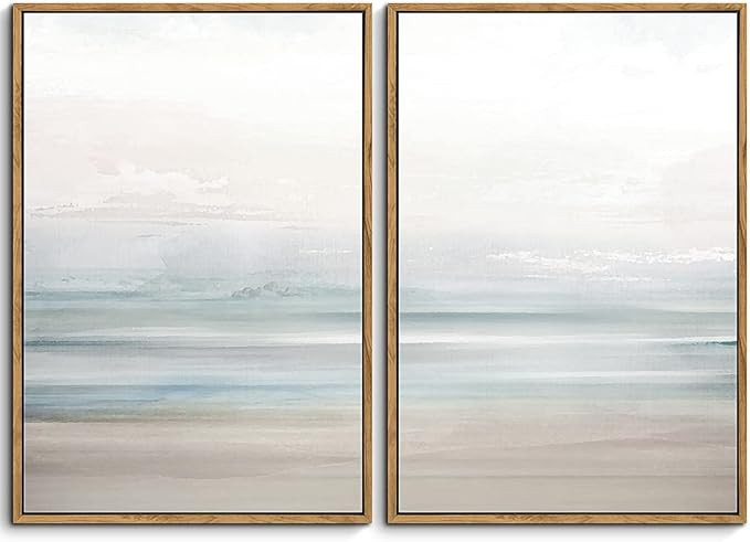 Gardenia Art Beach Canvas Wall Art Prints Abstract Ocean Coastal Decor Natural Landscape Painting... | Amazon (US)