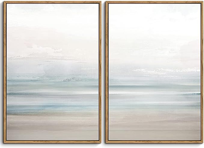 Gardenia Art Beach Canvas Wall Art Prints Abstract Ocean Coastal Decor Natural Landscape Painting... | Amazon (US)