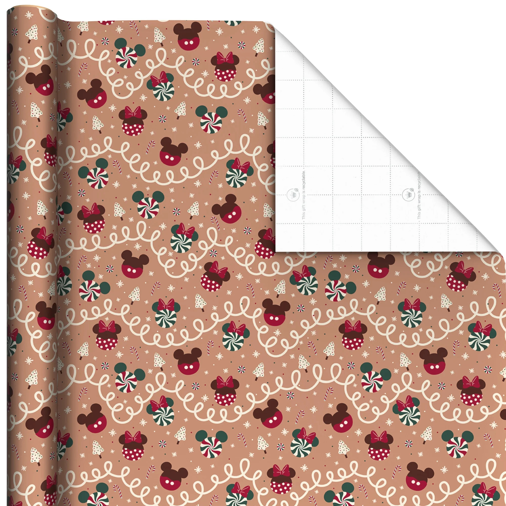 Disney Jumbo Christmas Wrapping Paper Roll (Mickey and Minnie Icons) 60 Sq. ft. | Walmart (US)