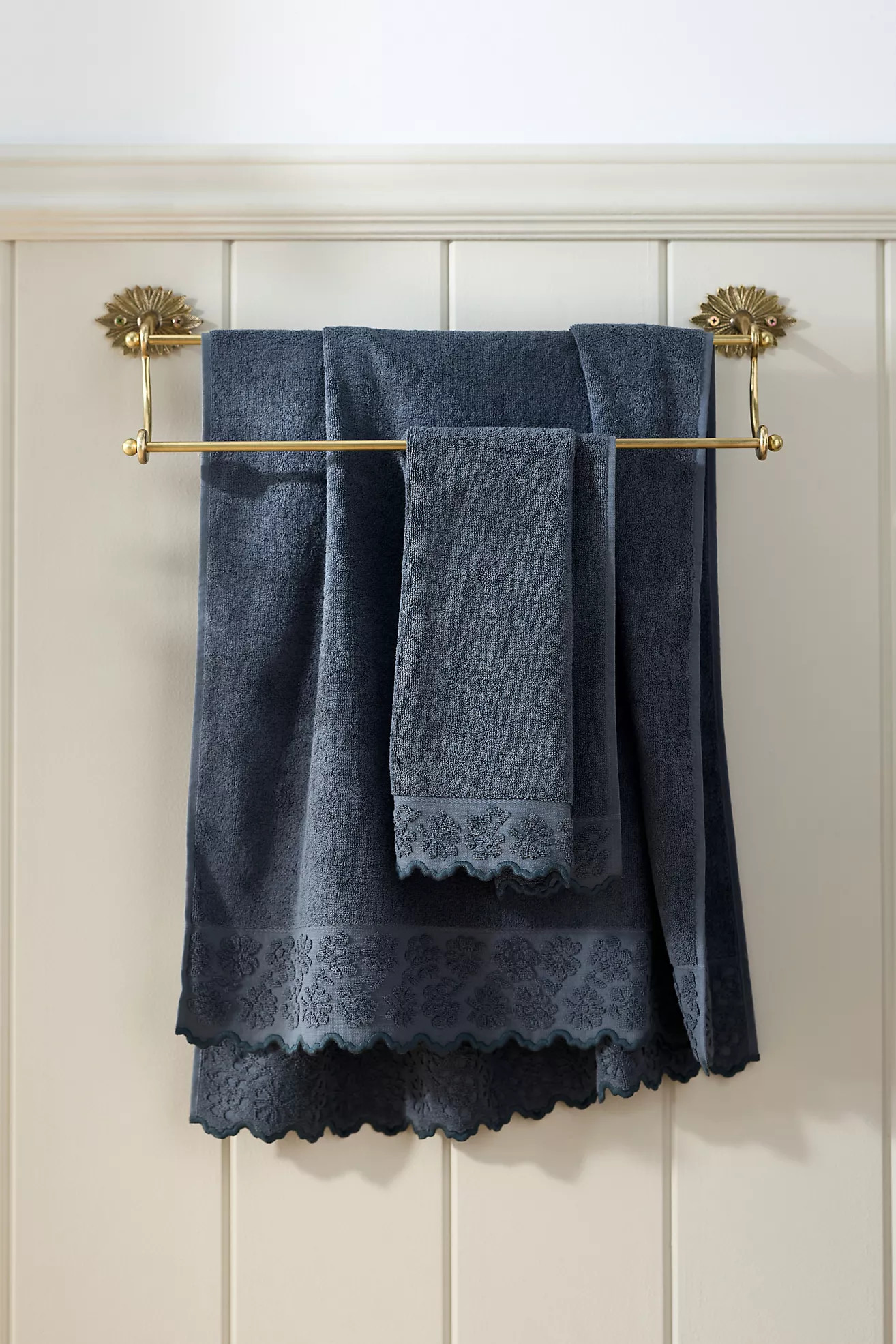 Cotton Woven Floral Cutwork Towel Collection | Anthropologie (US)