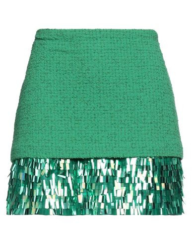 Pinko Woman Mini skirt Green Size 4 Cotton, Acrylic, Polyester | YOOX (US)