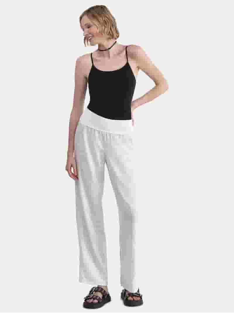 No Boundaries Foldover Beach Pants, 29.5" Inseam, Women's | Walmart (US)