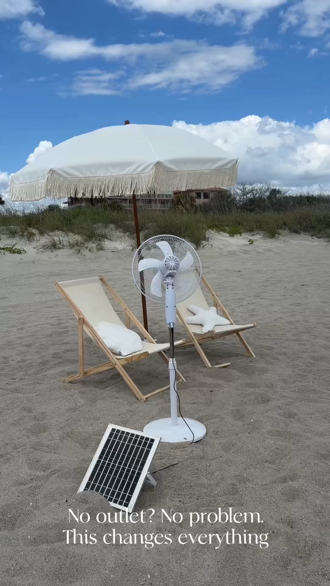 Comment MUST HAVE and I’ll send you the details 🌞

Imagine having your own personal AC breeze while lounging on the sand. This solar powered fan is the ultimate beach upgrade you didn't know you needed. no outlets required. 

#summerhacks #beachessentials #solartech #gamechanger #staycool