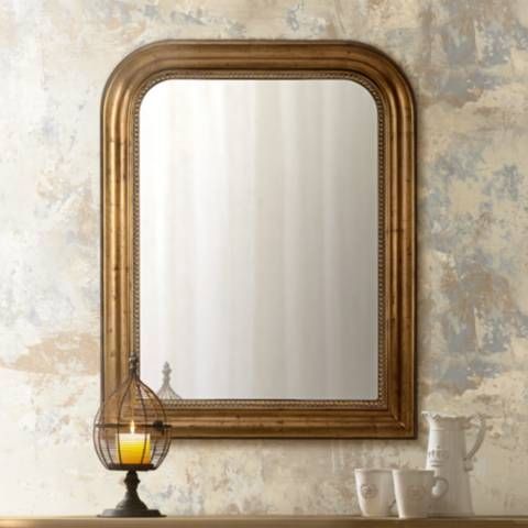 Sepik Antique Gold 30 1/2" x 38 1/4" Rectangular Wall Mirror | Lamps Plus