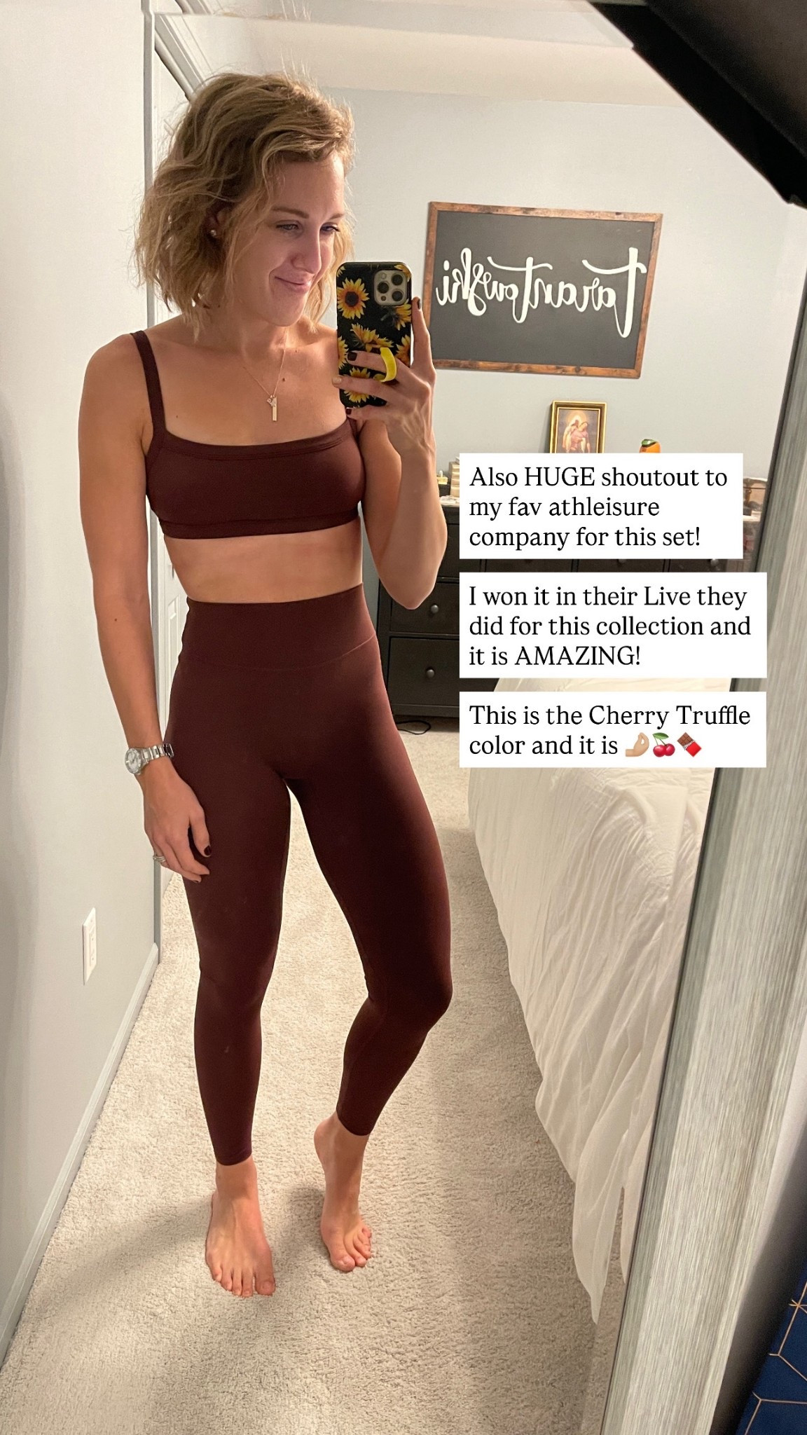 Beautiful athleisure set! This Cherry Truffle color is AMAZING! Grab this beautiful fall set and the shrug to go with it - you won’t regret it!
(Wearing a small in both pieces, I have the 26” legging -comes in 23” and 28” as well)

#LTKFindsUnder50 #LTKFindsUnder100 #LTKActive