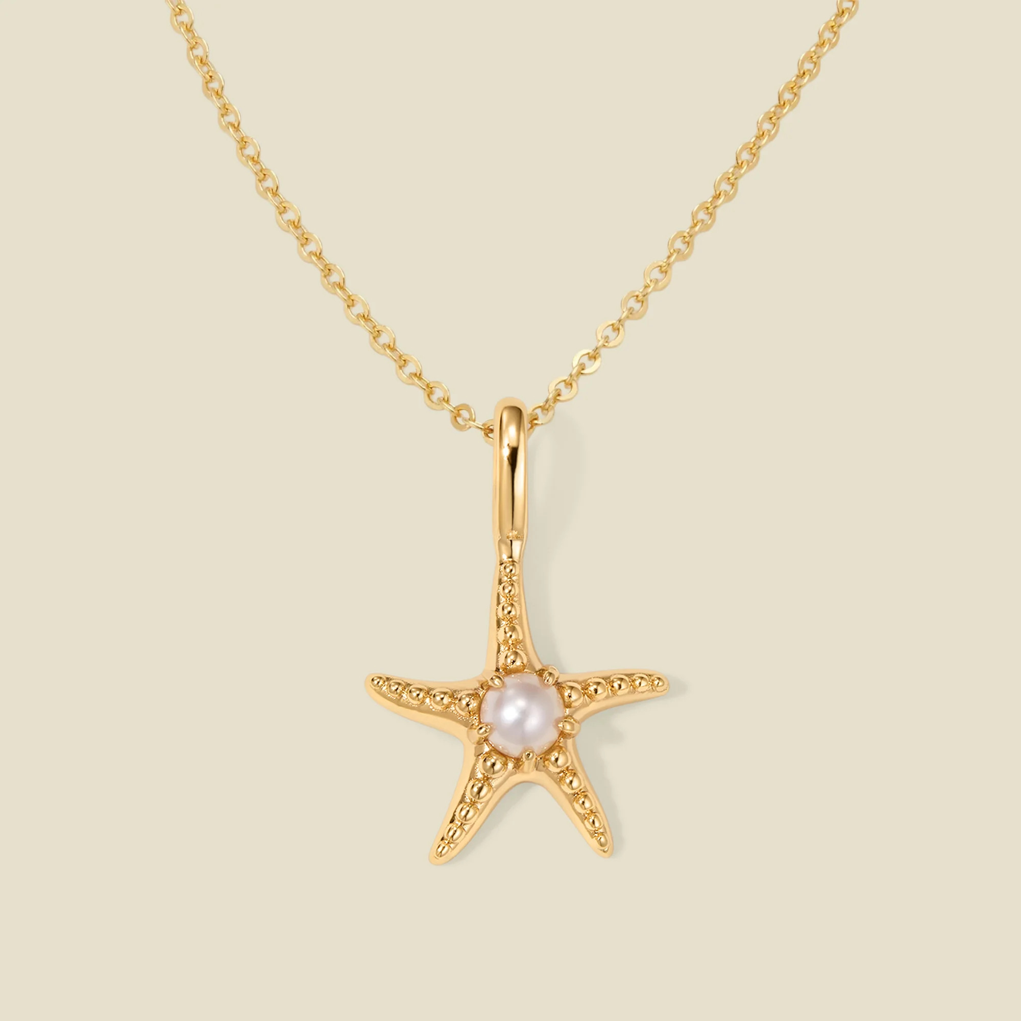 Starfish Charm Necklace | Pearl Ocean Jewelry by Made by Mary | Made By Mary | Made By Mary