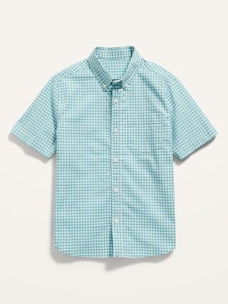 Built-In Flex Short-Sleeve Plaid Pocket Shirt for Boys | Old Navy (US)