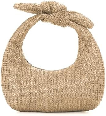 Lanpet Knotted Straw Clutch Purses for Women, Summer Beach Bag, Dumpling Evening Clutch Handbags ... | Amazon (US)