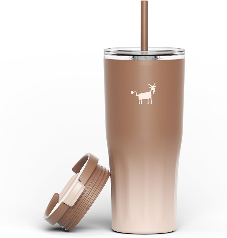 CHEERFUL GOAT Ceramic Lined Coffee Travel Tumbler - Stainless Steel Travel Mug with Ceramic Liner... | Amazon (US)