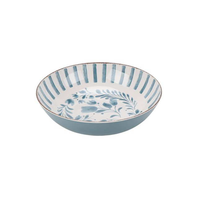 Better Homes & Gardens 12-inch Bamboo Melamine Serve Bowl, Blue | Walmart (US)