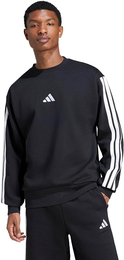 adidas mens Essentials Fleece 3-stripes Sweatshirt | Amazon (US)