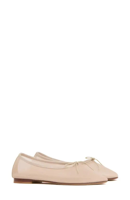 Mansur Gavriel | Mansur Gavriel Dream Mesh Ballerina Flat in Beige at Nordstrom, Size 40.5 — shop this pick from Emily's edit