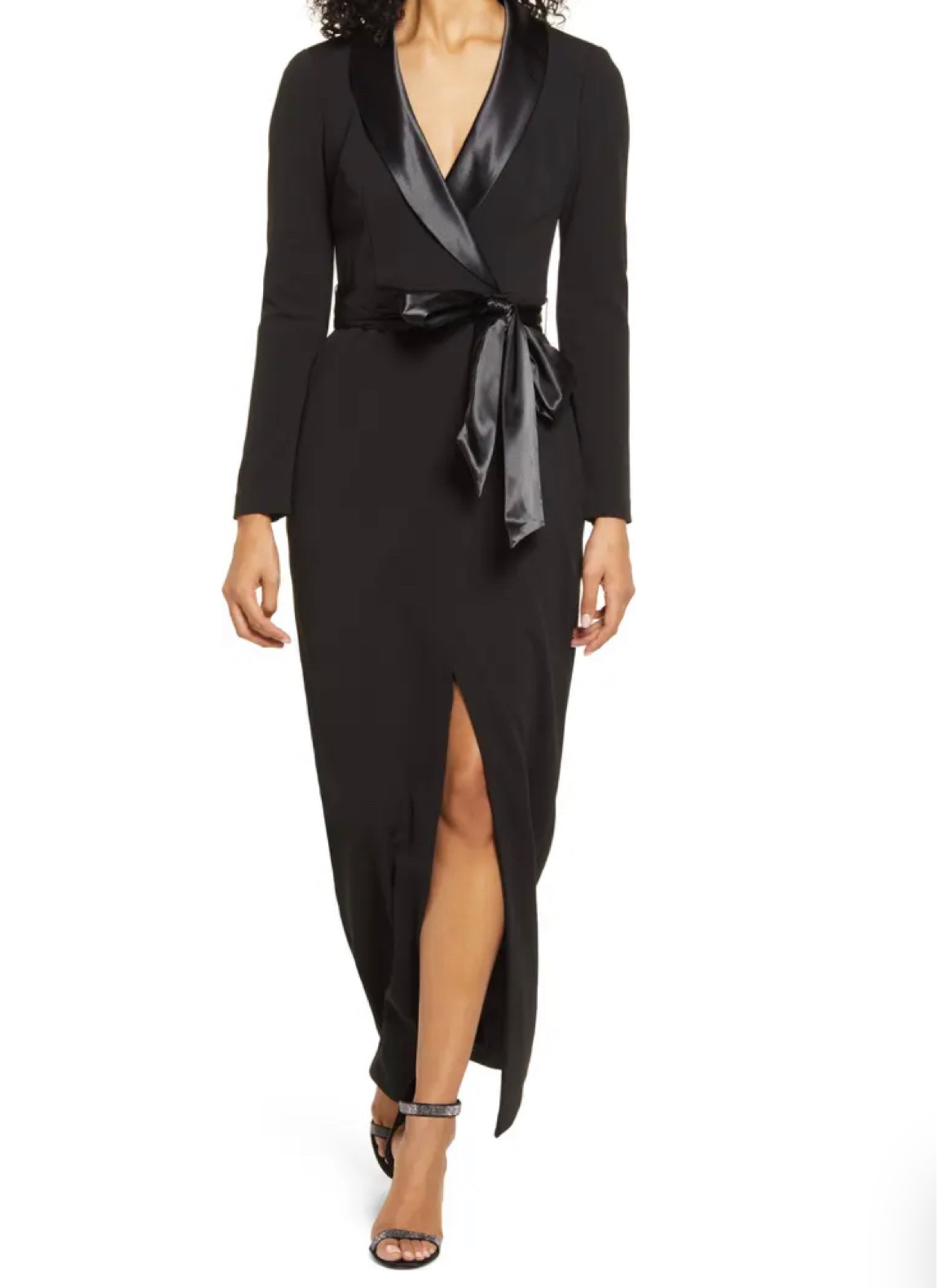 #holiday #gown #glam #gala #christmas #tuxedo #tuxedogown #blackgown #satingown #sidesplitgown #longsleevegown #holidayoutfit

#LTKHoliday #LTKstyletip #LTKcurves