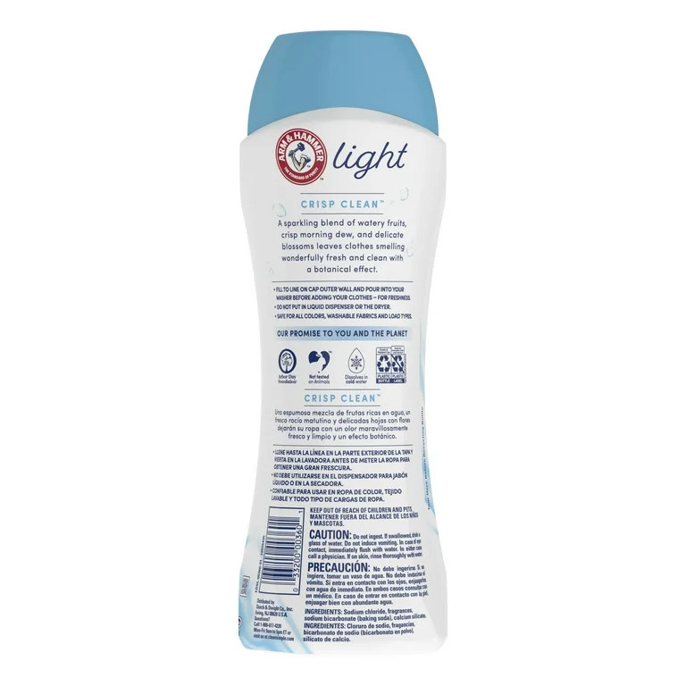 Arm & Hammer Light In-Wash Scent Booster Crisp Clean 24oz | Walmart (US)