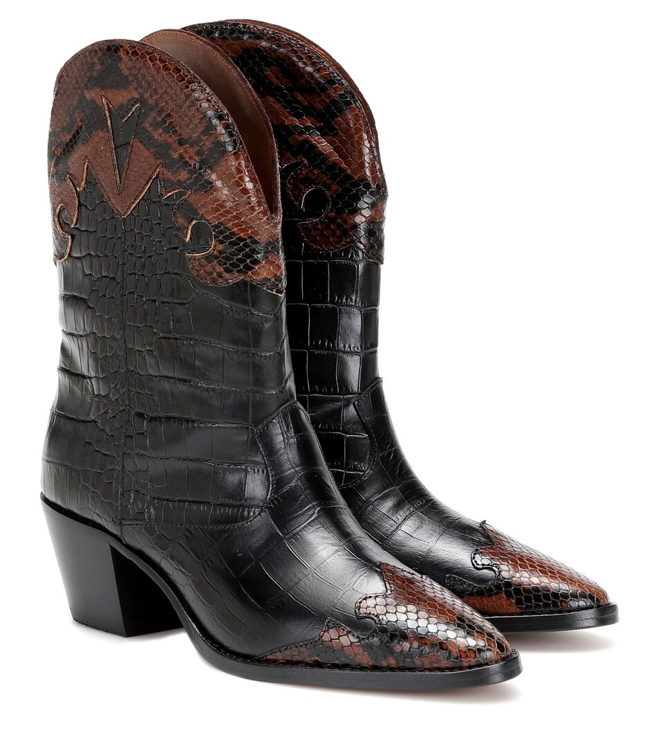 Snake-effect cowboy boots | Mytheresa (INTL)