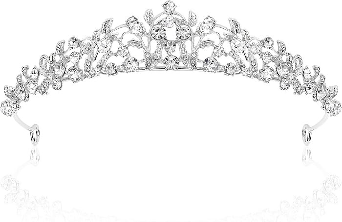 Sliver Tiaras and Crowns for Women, Bride Crown Wedding Tiaras for Bride, Rhinestone Bridal Crown... | Amazon (US)
