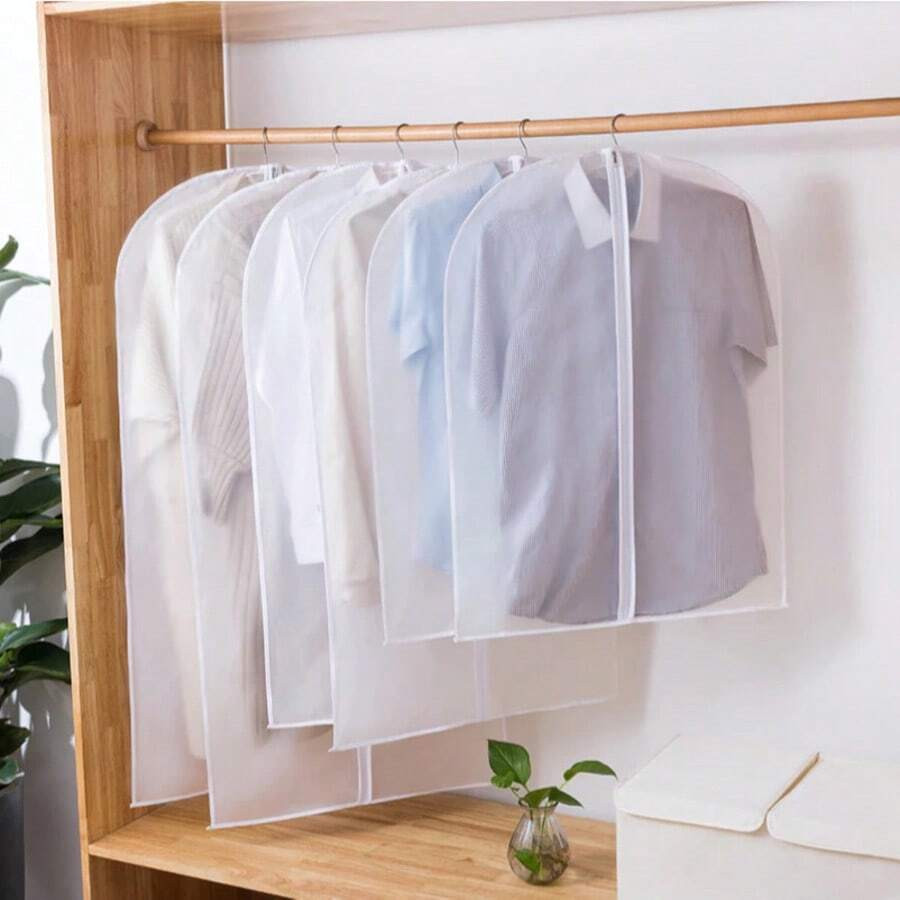 Kit 5 Organizador Roupas Poeira Tampa Protetora Contra Capa Casaco De Saco De Translúcido Terno ... | SHEIN