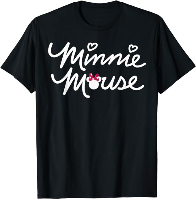 Disney Minnie Mouse Script T-Shirt | Amazon (US)