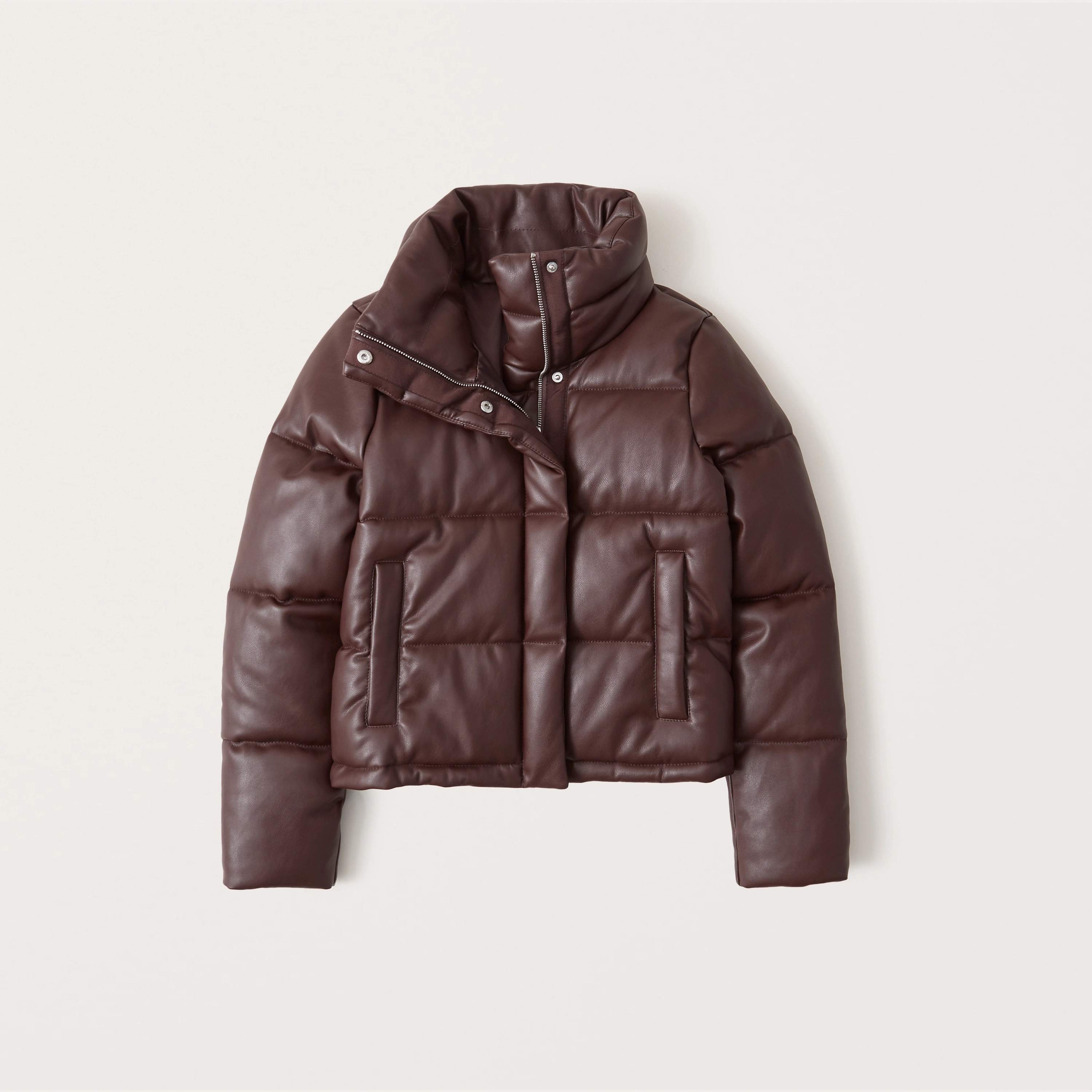 Women's Faux Leather Mini Puffer | Women's Coats & Jackets | Abercrombie.com | Abercrombie & Fitch (US)