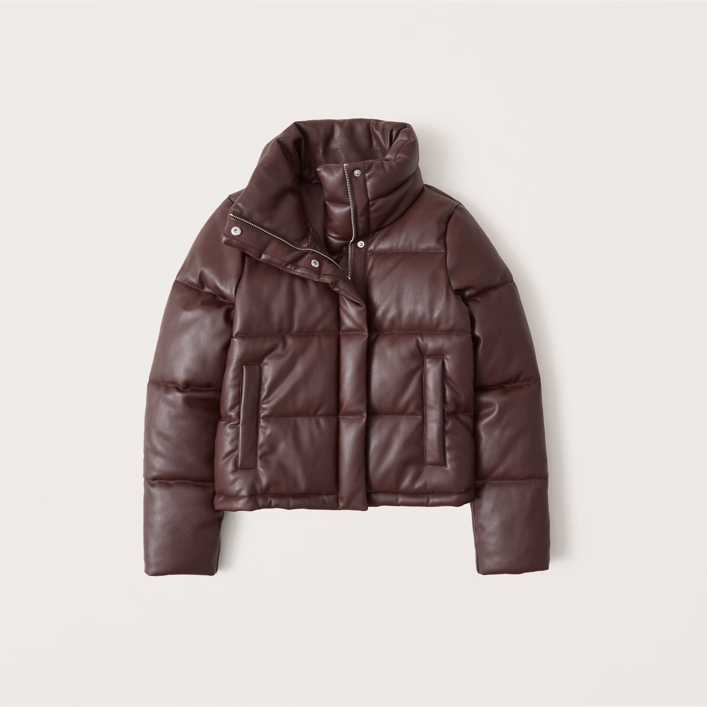 Women's Faux Leather Mini Puffer | Women's Coats & Jackets | Abercrombie.com | Abercrombie & Fitch (US)