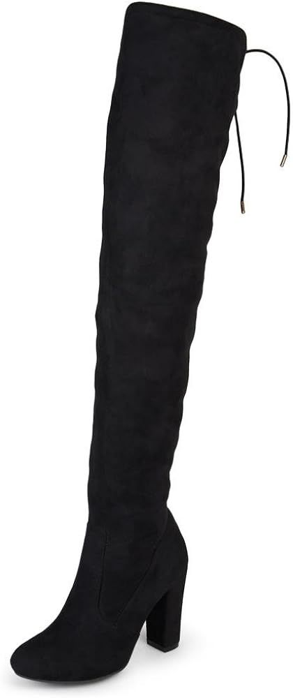 Journee Collection Womens Regular and Wide-Calf Faux Suede Over-The-Knee Boots | Amazon (US)