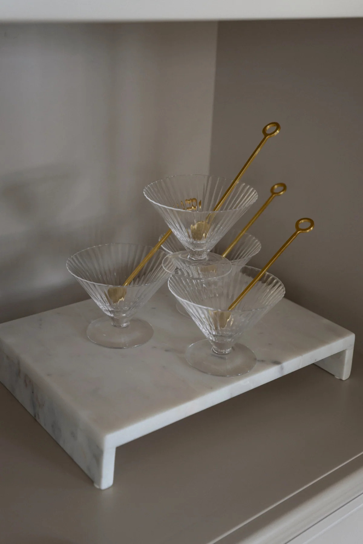 Ribbed Stemless Martini Glass | THELIFESTYLEDCO