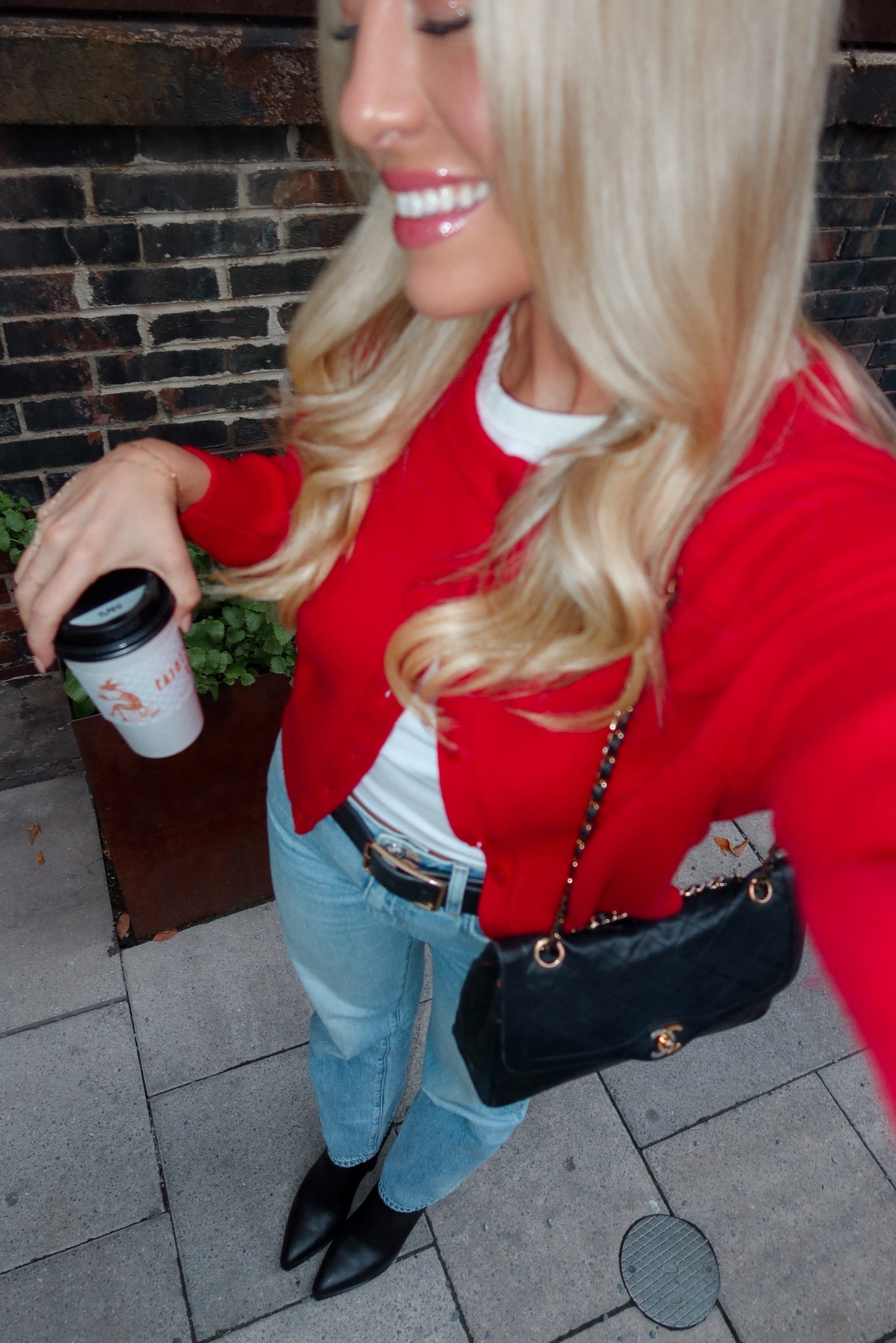 The festive cardigan I always reach for around Christmas 🎄 It’s such a good basic - I own it in a few colors! These jeans are also a most worn in my closet, they do fit snug so I recommend sizing up one full size!

#LTKStyleTip #LTKSeasonal