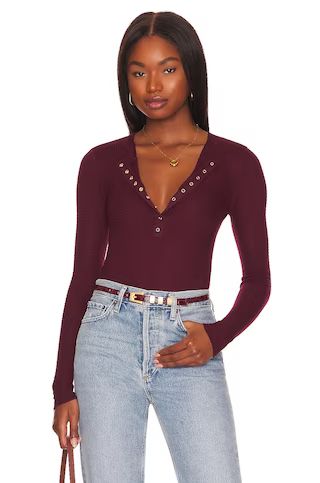 Free People One Of The Girls Henley in Acai from Revolve.com | Revolve Clothing (Global)