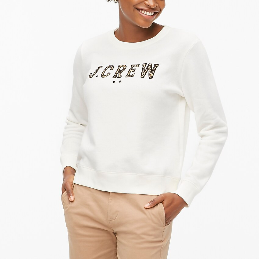 Leopard logo sweatshirt | J.Crew Factory