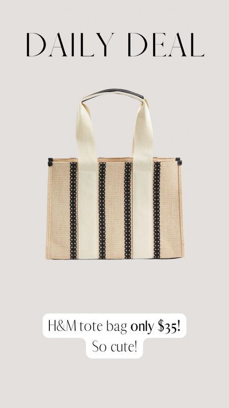 H&M tote bag only $35! 

Lee Anne Benjamin 🤍

#LTKitbag #LTKsalealert #LTKunder50