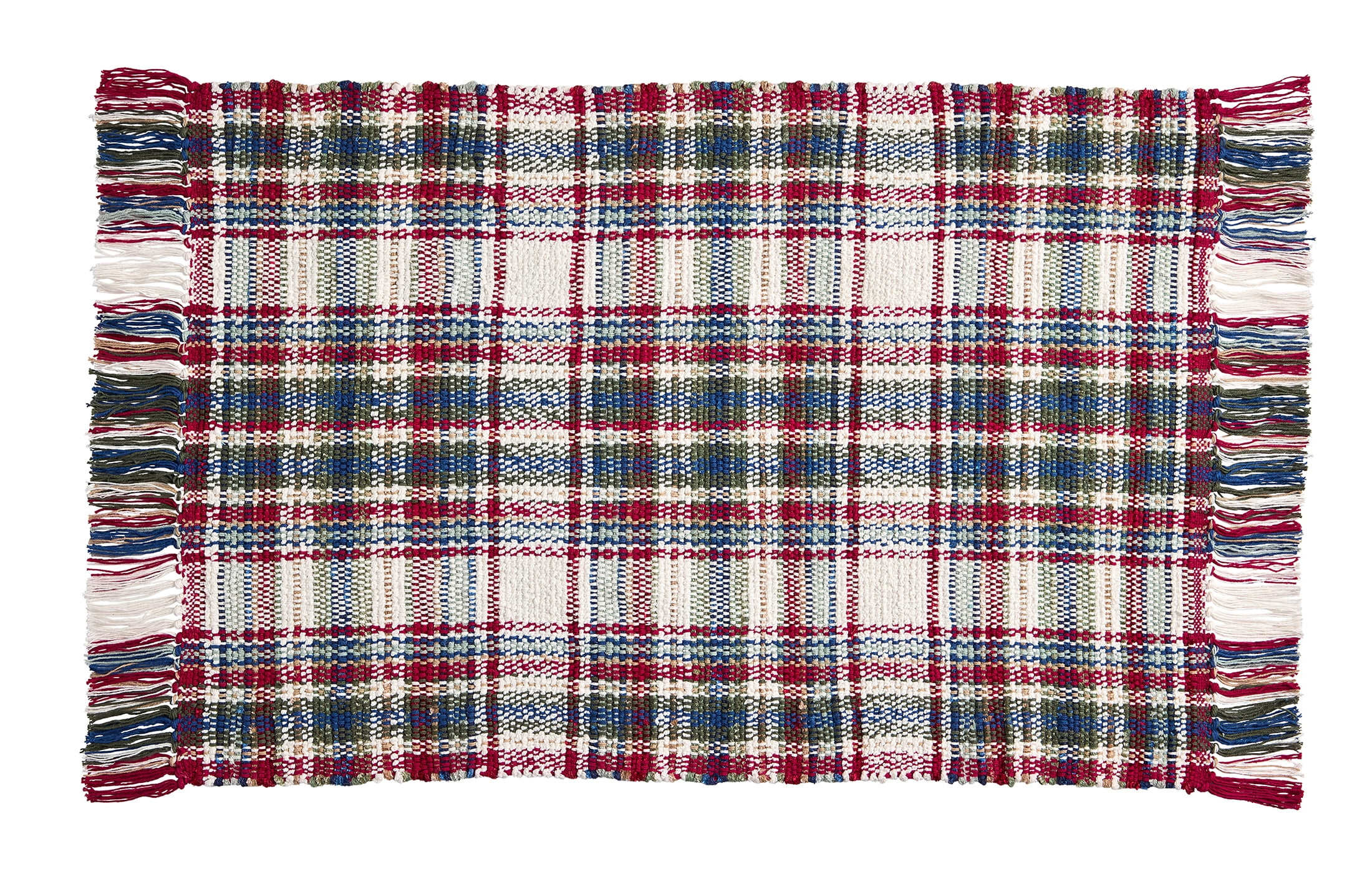 Better Homes & Gardens Beige Plaid 24" x 36" Accent Rug | Walmart (US)
