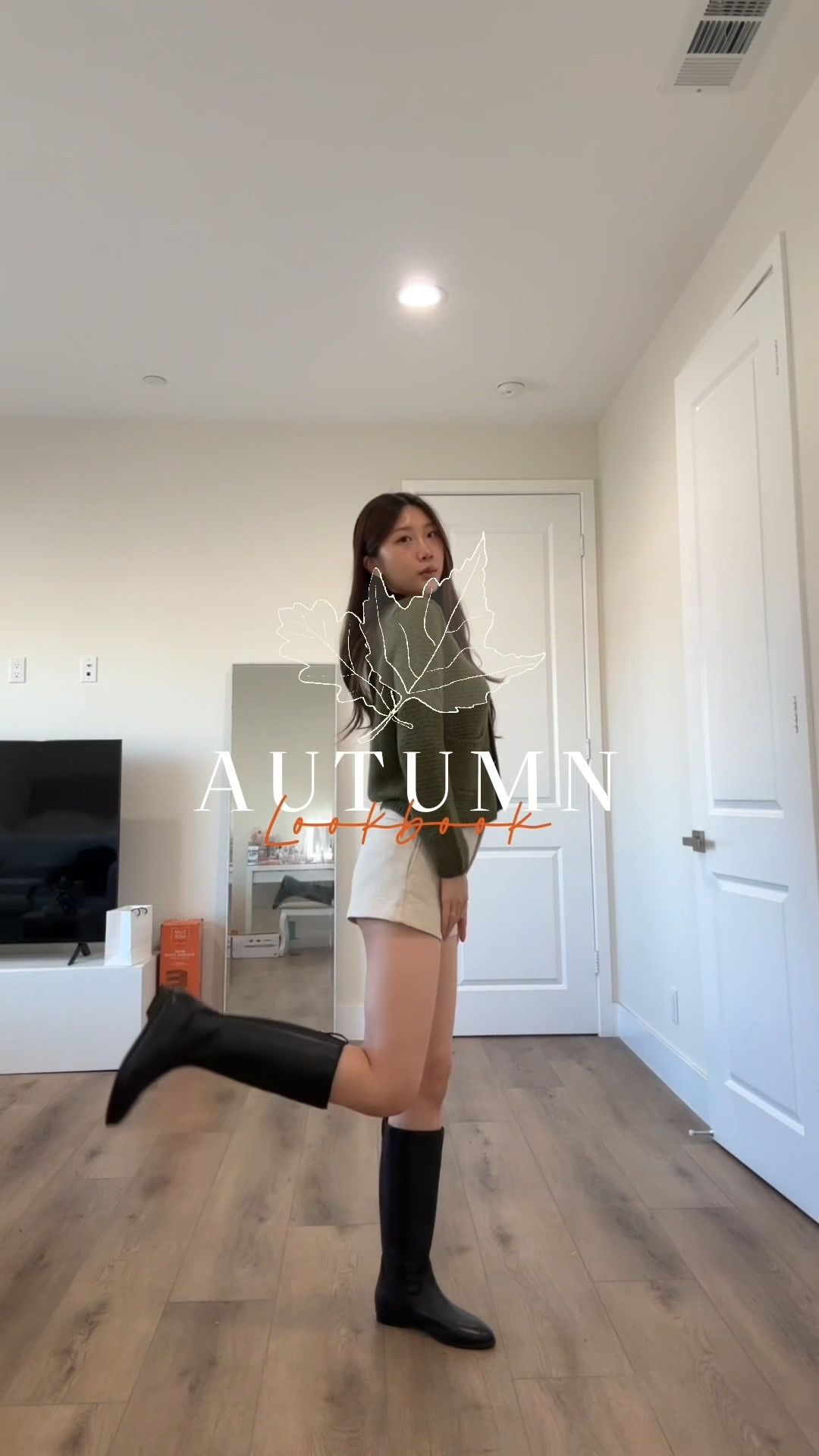 #falloutfits #autumnoutfits #sezane #cozyfits #cardigan #kneehighboots 