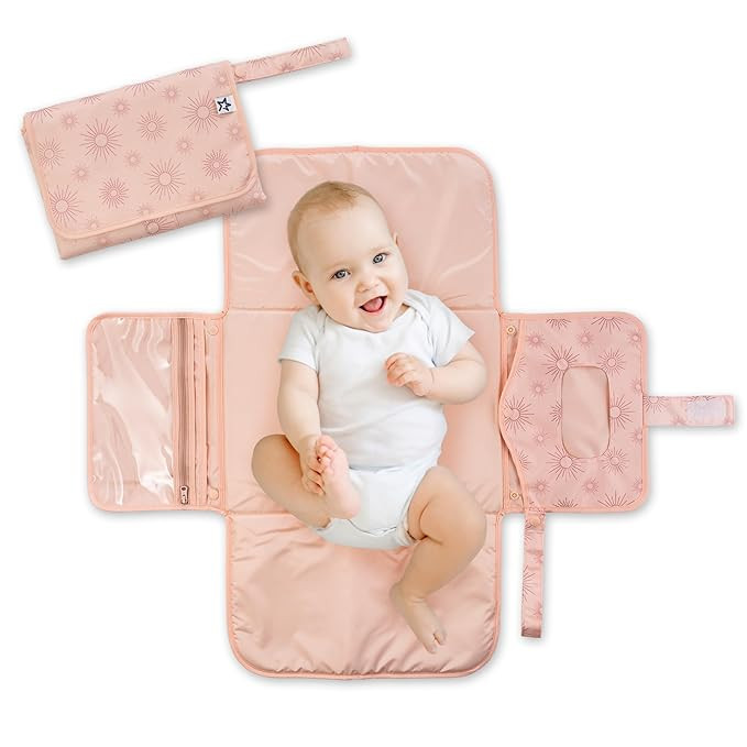 Tiny Twinkle Portable Diaper Changing Pad - Foldable Waterproof Diaper Changing Mat for Travel, B... | Amazon (US)