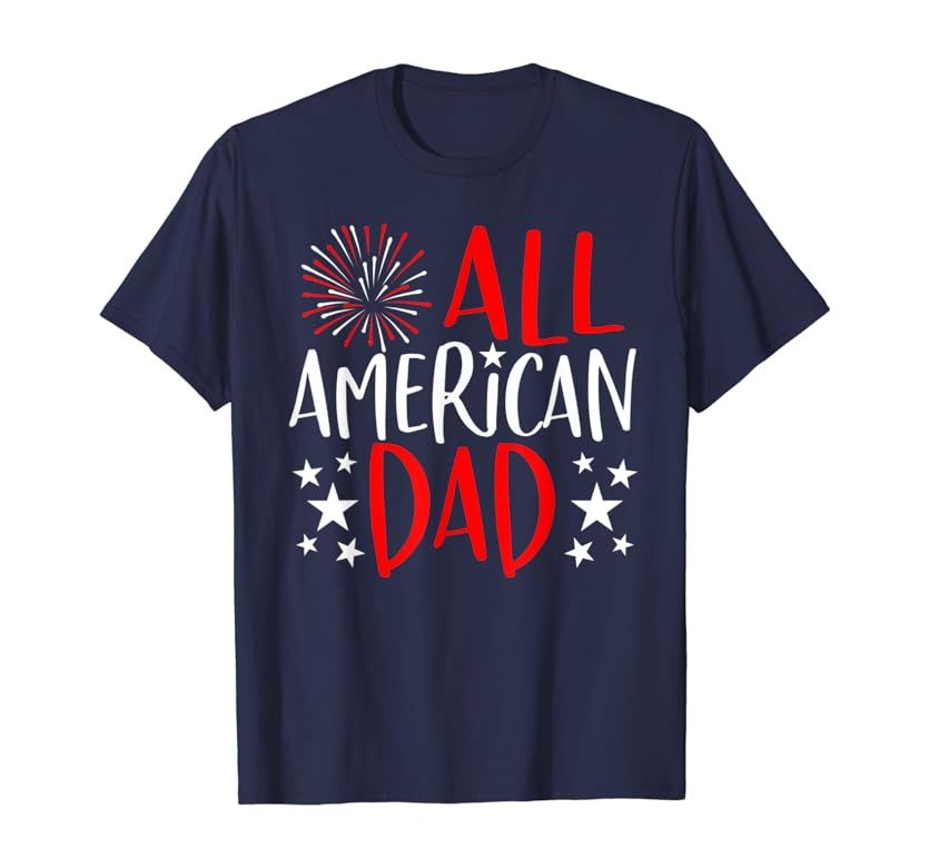 Mens 4th of July Family Matching Shirts All American Dad TShirt T-Shirt | Amazon (US)