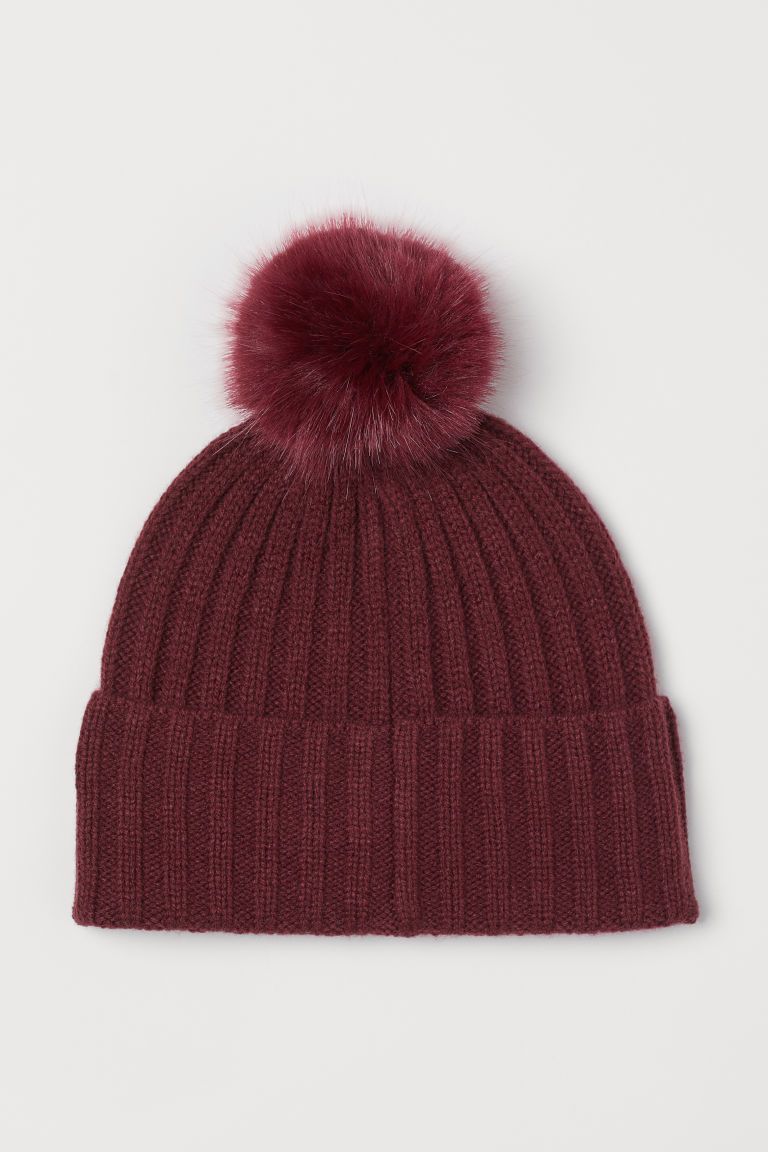 Knit Hat with Pompoms | H&M (US)