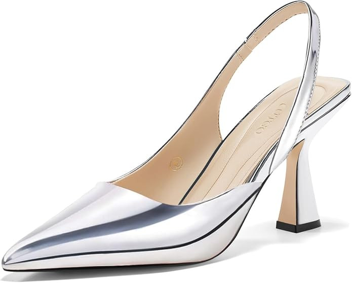 Coutgo Womens Slingback Stiletto High Heels Closed Pointed Toe Pumps D’Orsay Sexy Office Dress ... | Amazon (US)
