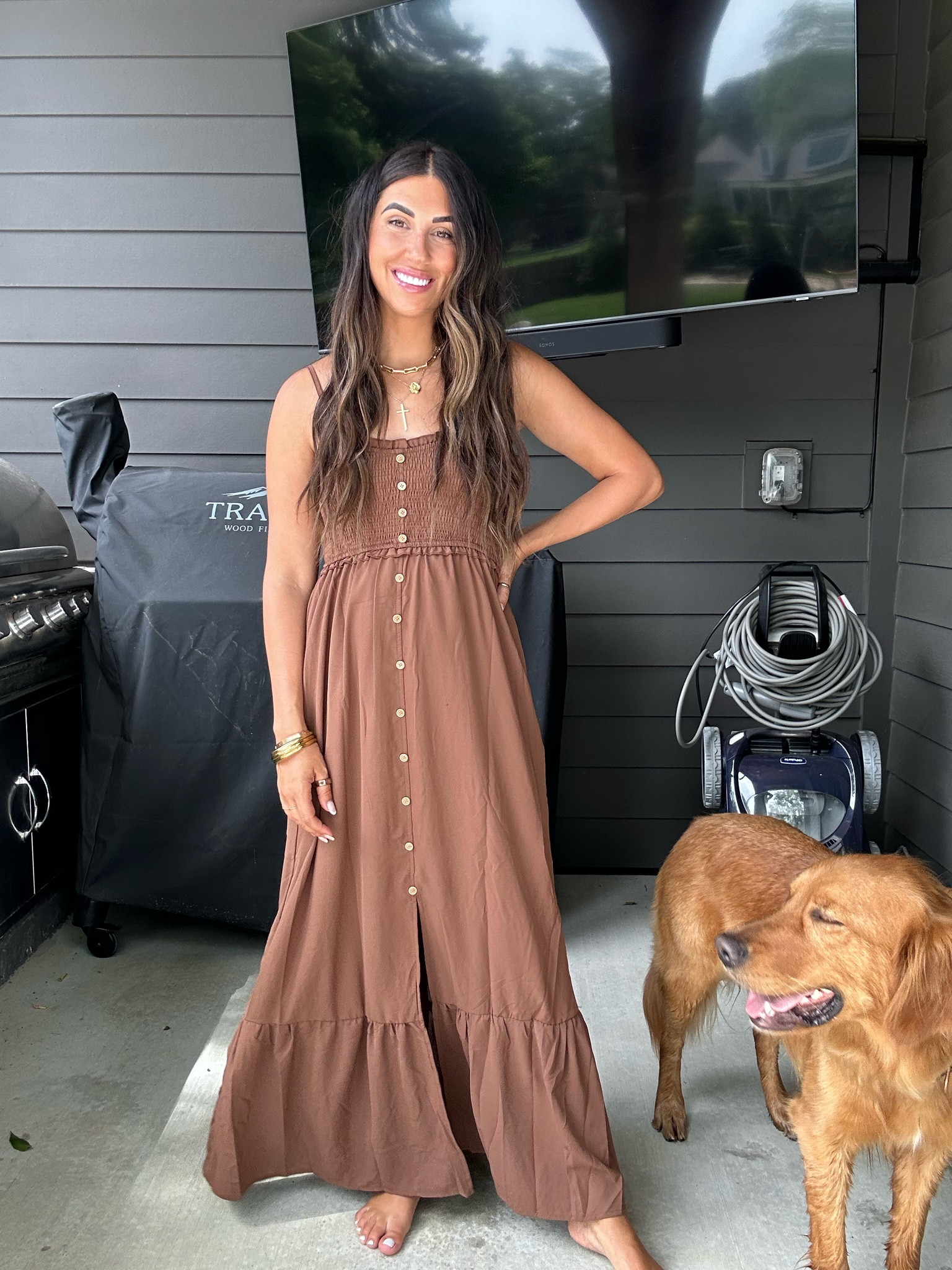 Dress: small

Amazon dress!